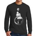 Moon And Astronaut Dad And Baby Space For Father's Day Men Long Sleeve T-Shirt