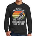 Motorcycle Dad Dirt Bike Shirt Motocross Riding Buddies Men Long Sleeve T-Shirt