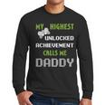 Nerdy Father Day Gamer Dad Daddy Men Love Video Gaming Men Long Sleeve T-Shirt