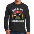 New Dad Shirt Dad Level 4 Unlocked For 4 Kids Gaming Men Long Sleeve T-Shirt