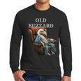 Old Buzzard Bird Old Man Grandpa Recliner Dads Joke Men Long Sleeve T-Shirt