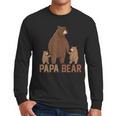 Papa Bear Dad Two Cubs Daddy Bear 2 Kids Father's Day Men Long Sleeve T-Shirt Papa Bear Dad Two Cubs Daddy Bear 2 Kids Father's Day Men Long Sleeve T-Shirt