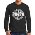 Papa Like A Grandpa Fathers Day Rocker Dad Rock Music Men Men Long Sleeve T-Shirt