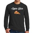 Papa Slice Pizza Belly Expectant Dad Pizza Pregnancy Reveal Men Long Sleeve T-Shirt