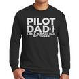 Pilot Art For Dad Men Aviation Airplane Aircraft Pilot Small Men Long Sleeve T-Shirt