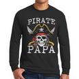 Pirate Papa Skull Family Matching Costume Dad Grandpa Men Men Long Sleeve T-Shirt