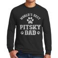 Pitsky Dog Dad World's Best Pitsky Daddy Men Women Girls Kids Men Long Sleeve T-Shirt