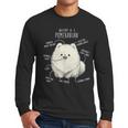 Pomeranian Anatomy Cute Pet Pom Mom Dog Dad For Men Women Girls Kids Men Long Sleeve T-Shirt