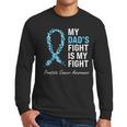 Prostate Cancer Awareness Light Blue Ribbon Dad Survivor Men Long Sleeve T-Shirt