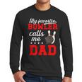 Proud Bowling Dad Of A Bowler Dad Bowling Father Men Long Sleeve T-Shirt