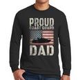 Proud Coast Guard Dad USCG American Flag T-Shirt Men Long Sleeve T-Shirt