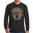 Proud Mastiff Dad American Flag Patriotic Mastiff Dad Men Long Sleeve T-Shirt