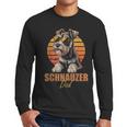 Retro Miniature Schnauzer Dad Vintage Dog Lovers Men Long Sleeve T-Shirt