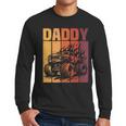 Retro Monster Truck Daddy Matching Family Birthday Party Men Long Sleeve T-Shirt