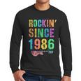 Rockin' Since 1986 Vintage Rockstar 40th Birthday Mom Dad 40 Men Long Sleeve T-Shirt