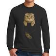 Scottish Fold Cat Pocket Cat Mom Cat Dad Cat Lover Men Long Sleeve T-Shirt Scottish Fold Cat Pocket Cat Mom Cat Dad Cat Lover Men Long Sleeve T-Shirt