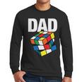 Speed Cubing Dad Puzzle Cuber Cube Kids Men Long Sleeve T-Shirt