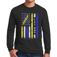 T21 Dad American Flag Down Syndrome Awareness Men Long Sleeve T-Shirt T21 Dad American Flag Down Syndrome Awareness Men Long Sleeve T-Shirt