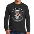 Toilet Destroyer Poop Jokes Dad Humor Poop Diarrhea Men Long Sleeve T-Shirt