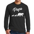Twin Dad Papa Bear Two Cubs 2 Kids Men Long Sleeve T-Shirt