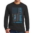 Type 1 Diabetes Awareness T1D Dad Of Warrior Type 1 Diabetic Men Long Sleeve T-Shirt