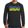 Ukrainian Dido Grandfather Dad Ukraine Flag Distressed Men Long Sleeve T-Shirt