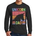 Unicorn Birthday Outfit Dad Unicorn Costume Bday Dad Unicorn Men Long Sleeve T-Shirt