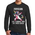 Unicorn Dad Girl Birthday Party Clothing Papacorn Men Long Sleeve T-Shirt