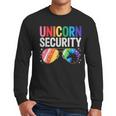 Unicorn Security Birthday Family Halloween Costume Mom Dad Men Long Sleeve T-Shirt