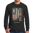 USA American Flag Archery Dad Men Long Sleeve T-Shirt