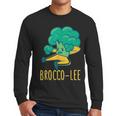 Vegetable Word Game Dad Joke Brocco-Lee Broccoli Men Long Sleeve T-Shirt
