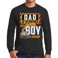 Vehicle Construction Excavator Dad Of The Birthday Boy Small Men Long Sleeve T-Shirt