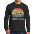 Vintage Axolotl Dad Axolotl Lovers Daddy Father's Day Men Long Sleeve T-Shirt