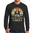 Vintage Boston Terrier Dad Dog Lovers Father's Day Tee Men Long Sleeve T-Shirt