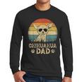 Vintage Chihuahua Dad Dog Lovers Father's Day Tee Men Long Sleeve T-Shirt