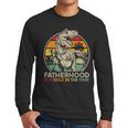 Vintage Fatherhood Is A Walk In The Park DadRex Dinosaur Men Long Sleeve T-Shirt