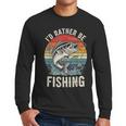 Vintage I'd Rather Be Fishing Graphic Bass Dad Boy Men Men Long Sleeve T-Shirt Vintage I'd Rather Be Fishing Graphic Bass Dad Boy Men Men Long Sleeve T-Shirt