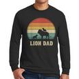 Vintage Lion Dad Father Grandpa Father's Day Men Long Sleeve T-Shirt