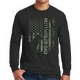 Vintage USA Camo Flag Proud Rottweiler Dad Rottie Silhouette Men Long Sleeve T-Shirt