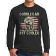 Vintage USA Flag Goldendoodle Doodle Dad Fathers Day Men Men Long Sleeve T-Shirt