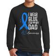 I Wear Blue For My Dad Shirt ALS Awareness Tshirt Men Long Sleeve T-Shirt