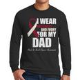 I Wear Burgundy Ivory For My Dad Oral Head Neck Cancer Men Long Sleeve T-Shirt