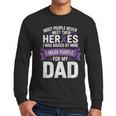I Wear Purple For My Dad Pancreatic Cancer Support Men Long Sleeve T-Shirt I Wear Purple For My Dad Pancreatic Cancer Support Men Long Sleeve T-Shirt