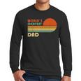 World's Okayest Dad Father Retro Vintage Men Long Sleeve T-Shirt