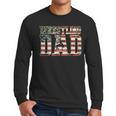 Wrestling Dad American Flag Matching For Dads Of Wrestlers Men Long Sleeve T-Shirt