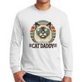 Cat Daddy Cool Ragdoll Cat Father's Day Retro Cat Dad Men Long Sleeve T-Shirt