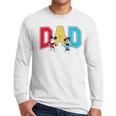 Disney Mickey And Friends Mickey Minnie Dad Collegiate Logo Men Long Sleeve T-Shirt