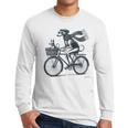 Italian Greyhound Whippet Bicycle Cycling Dog Mom Iggy Dad Men Long Sleeve T-Shirt