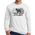 Pug Dad Distressed American Flag Patriotic Dog Men Long Sleeve T-Shirt