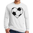 Soccer Ball Heart Idea For Mom Dad Kids T-Shirt Men Long Sleeve T-Shirt